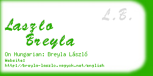 laszlo breyla business card